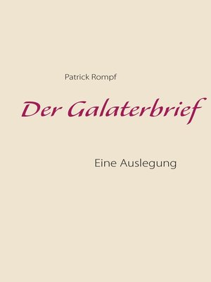 cover image of Der Galaterbrief